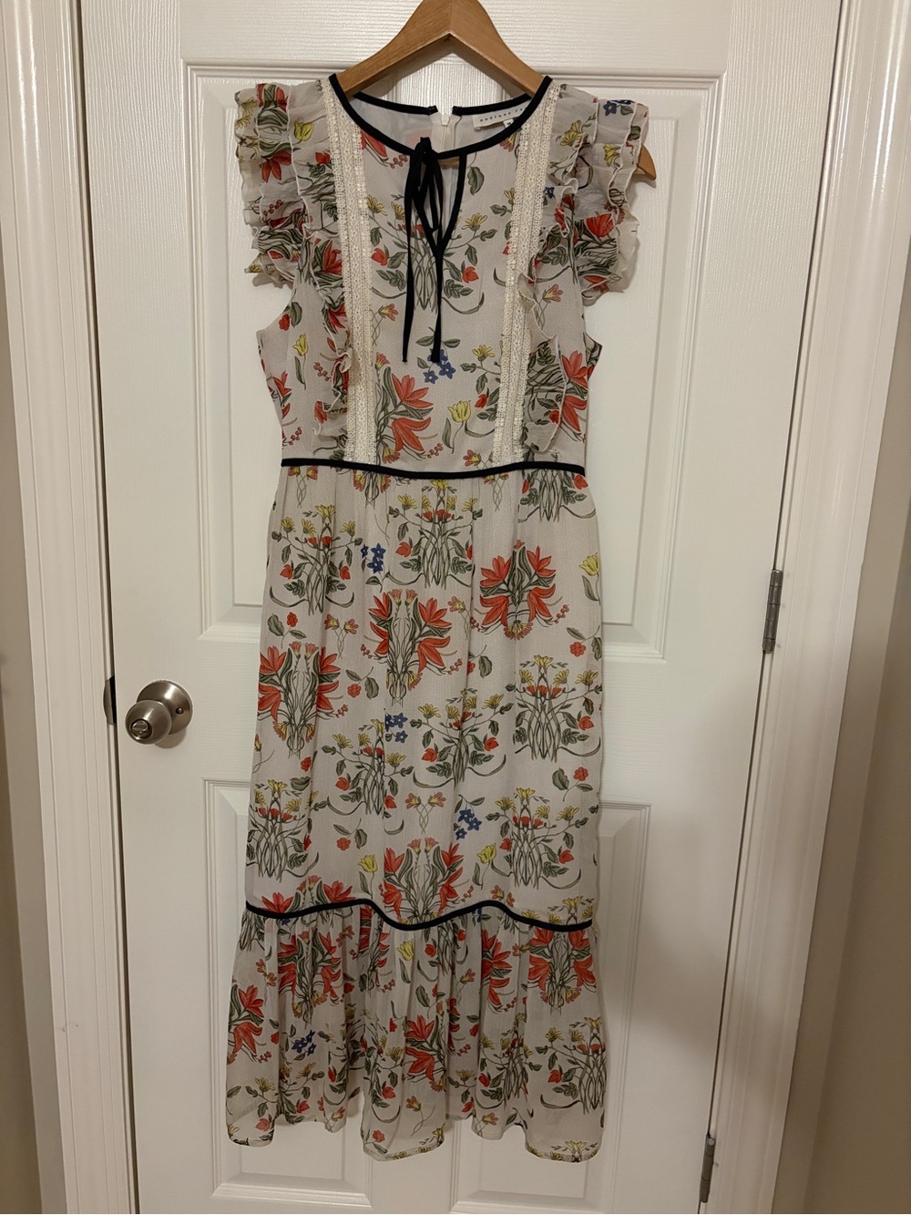 Endless Rose Floral Maxi Dress in Ivory, Orange & Green